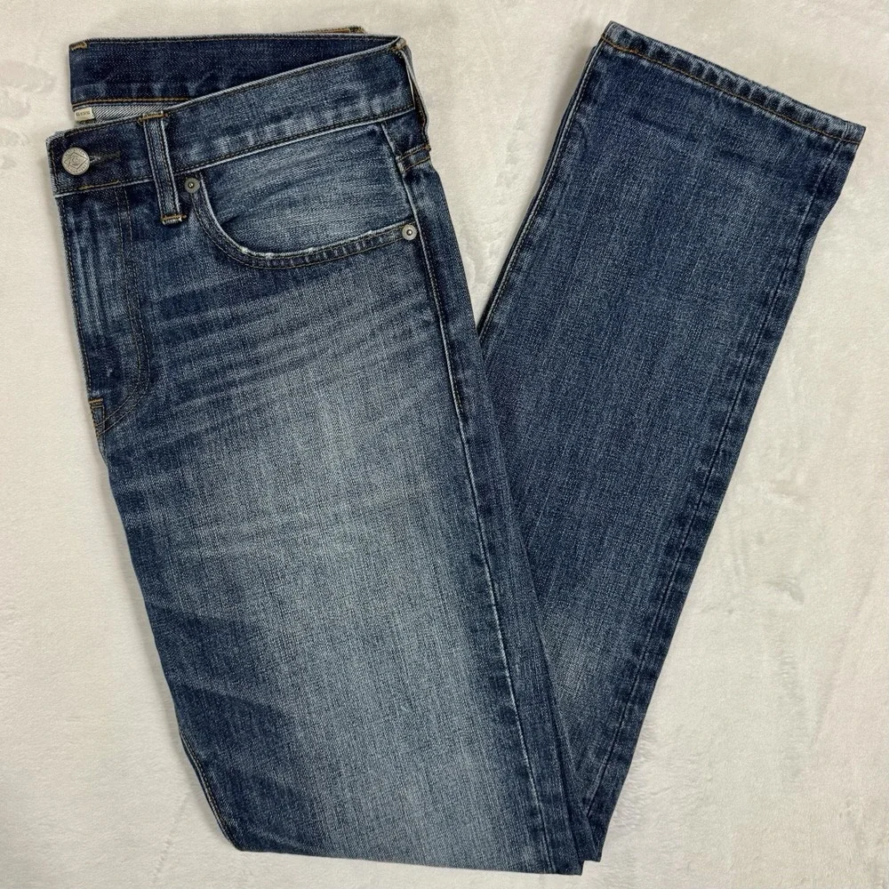 J.CREW 484 Slim Fit Jeans Size 32 32x34 KAIHARA‎ Japanese Denim Distressed